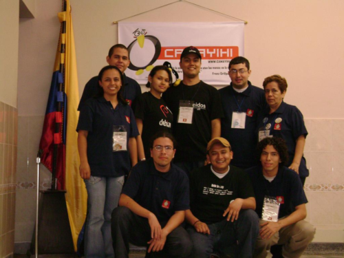 Bellota, Prometeo, Senekis, Dklan, Gabo, Juckslack, Morpheo, Albita y Potter en el Flisol 2008 en Cúcuta